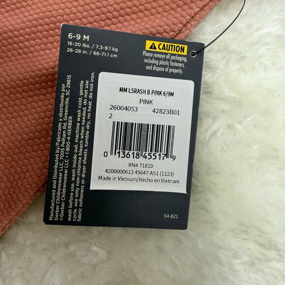 NWT Gerber Modern Moments Toddler Rashguard One-Piece Swimsuit 6/9m - Picture 6 of 8